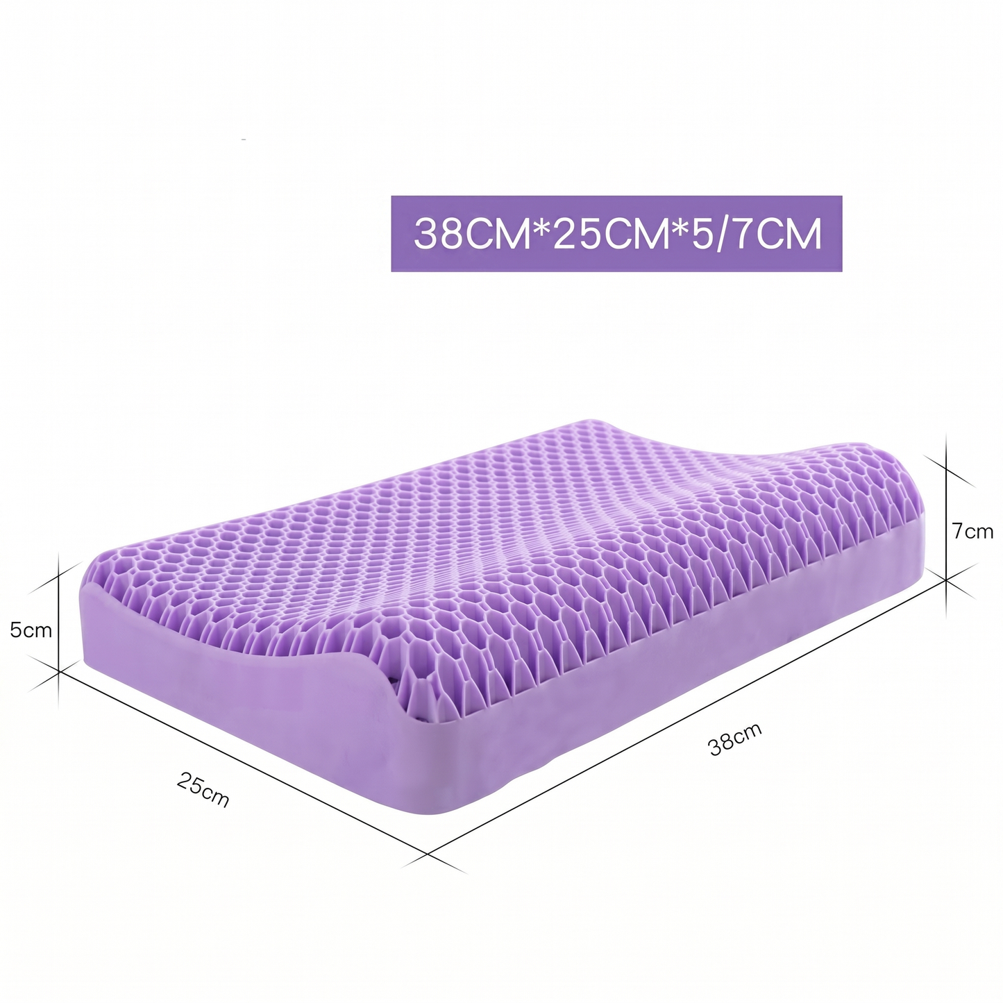 Mixio Pectin TPE ergonomic pillow dimensions 38 by 25 cm