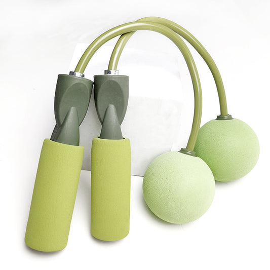 Double-bearing cordless rope skipping device