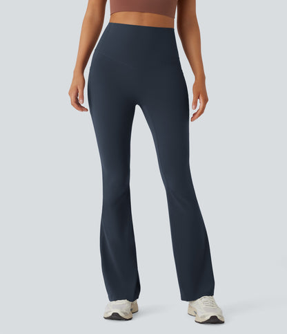 Mixio Ultra Sculpt High-Waisted Tummy Control Side Pocket Shaping Yoga Slight Flare Leggings(New And Limited)
