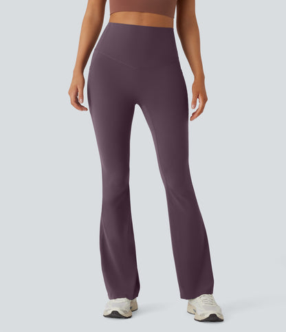 Mixio Ultra Sculpt High-Waisted Tummy Control Side Pocket Shaping Yoga Slight Flare Leggings(New And Limited)