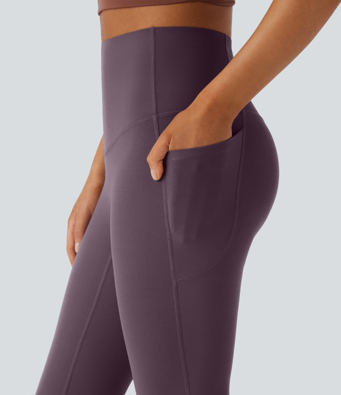 Mixio Ultra Sculpt High-Waisted Tummy Control Side Pocket Shaping Yoga Slight Flare Leggings(New And Limited)
