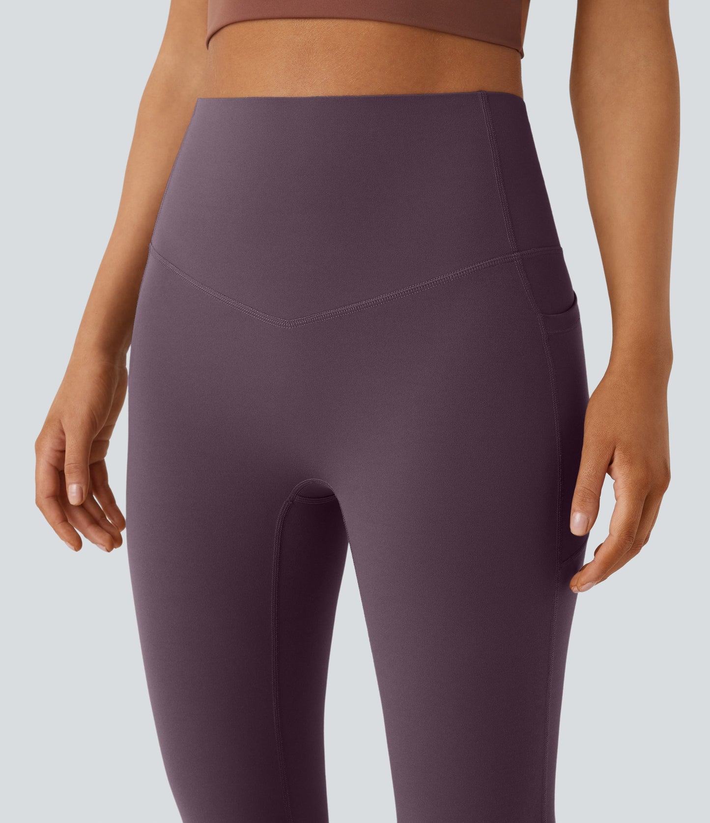 Mixio Ultra Sculpt High-Waisted Tummy Control Side Pocket Shaping Yoga Slight Flare Leggings(New And Limited)