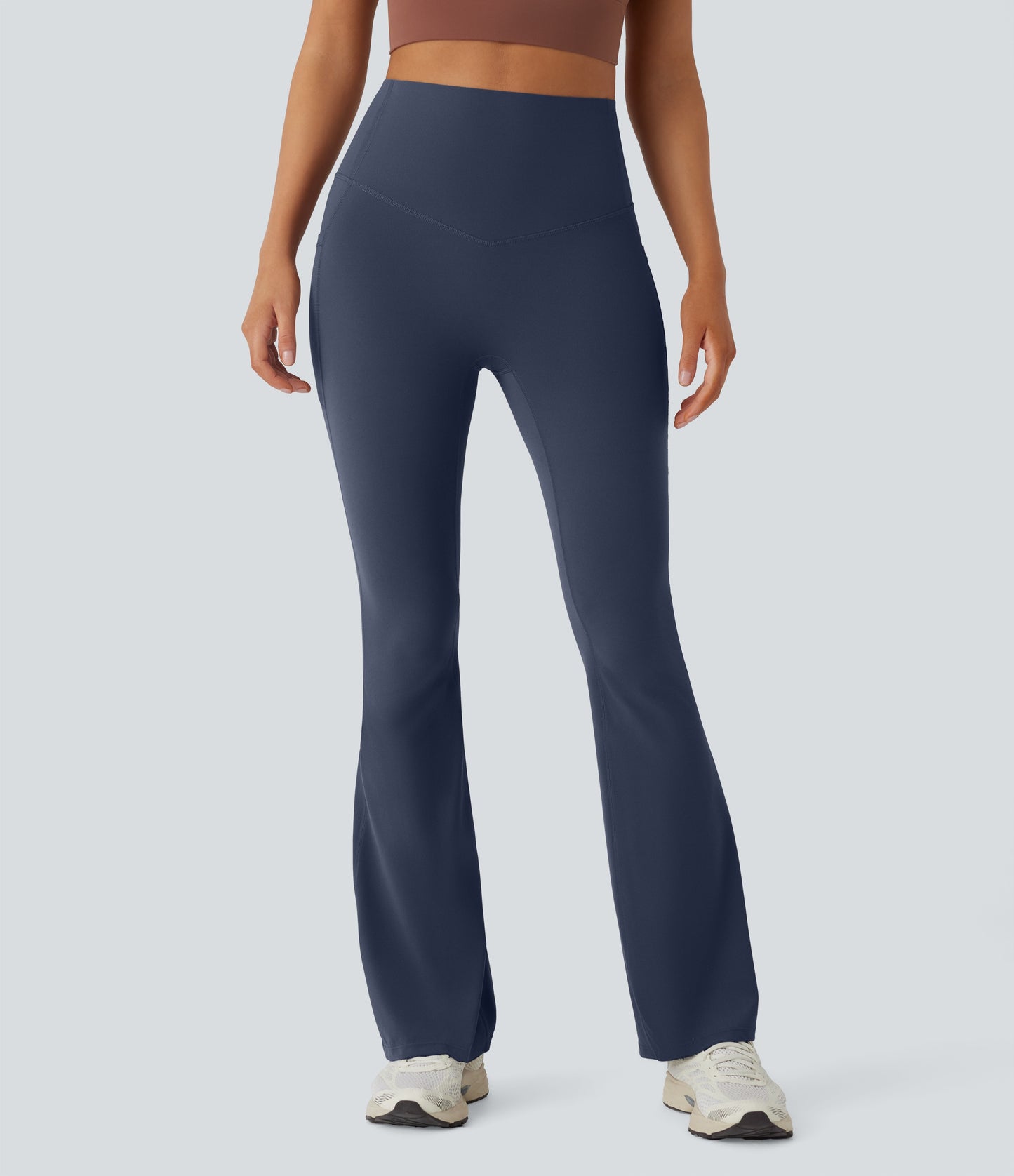 Mixio Ultra Sculpt High-Waisted Tummy Control Side Pocket Shaping Yoga Slight Flare Leggings(New And Limited)