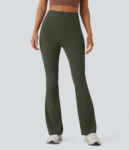 Mixio Ultra Sculpt High-Waisted Tummy Control Side Pocket Shaping Yoga Slight Flare Leggings(New And Limited)