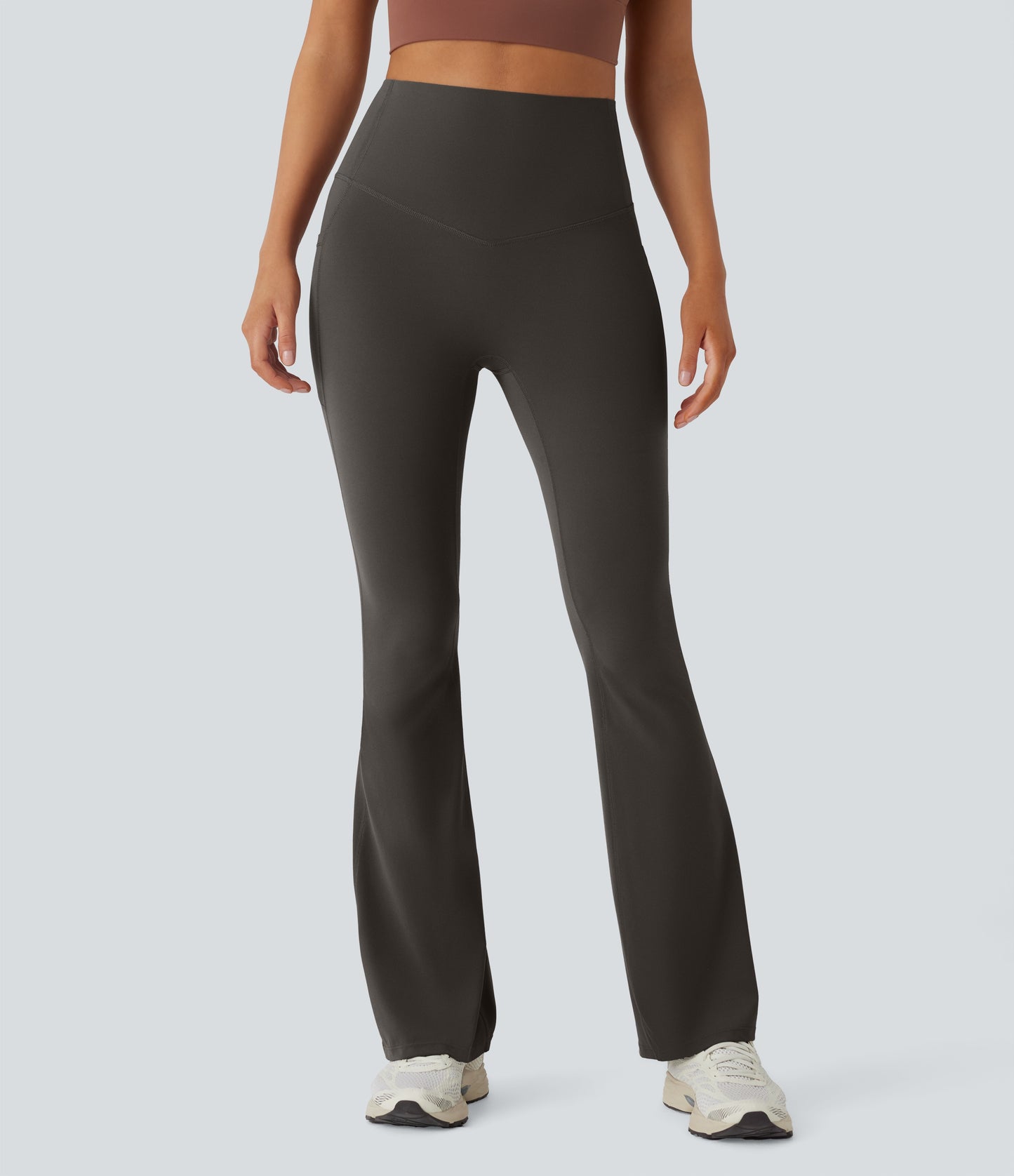 Mixio Ultra Sculpt High-Waisted Tummy Control Side Pocket Shaping Yoga Slight Flare Leggings(New And Limited)