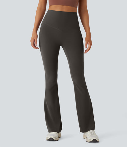 Mixio Ultra Sculpt High-Waisted Tummy Control Side Pocket Shaping Yoga Slight Flare Leggings(New And Limited)