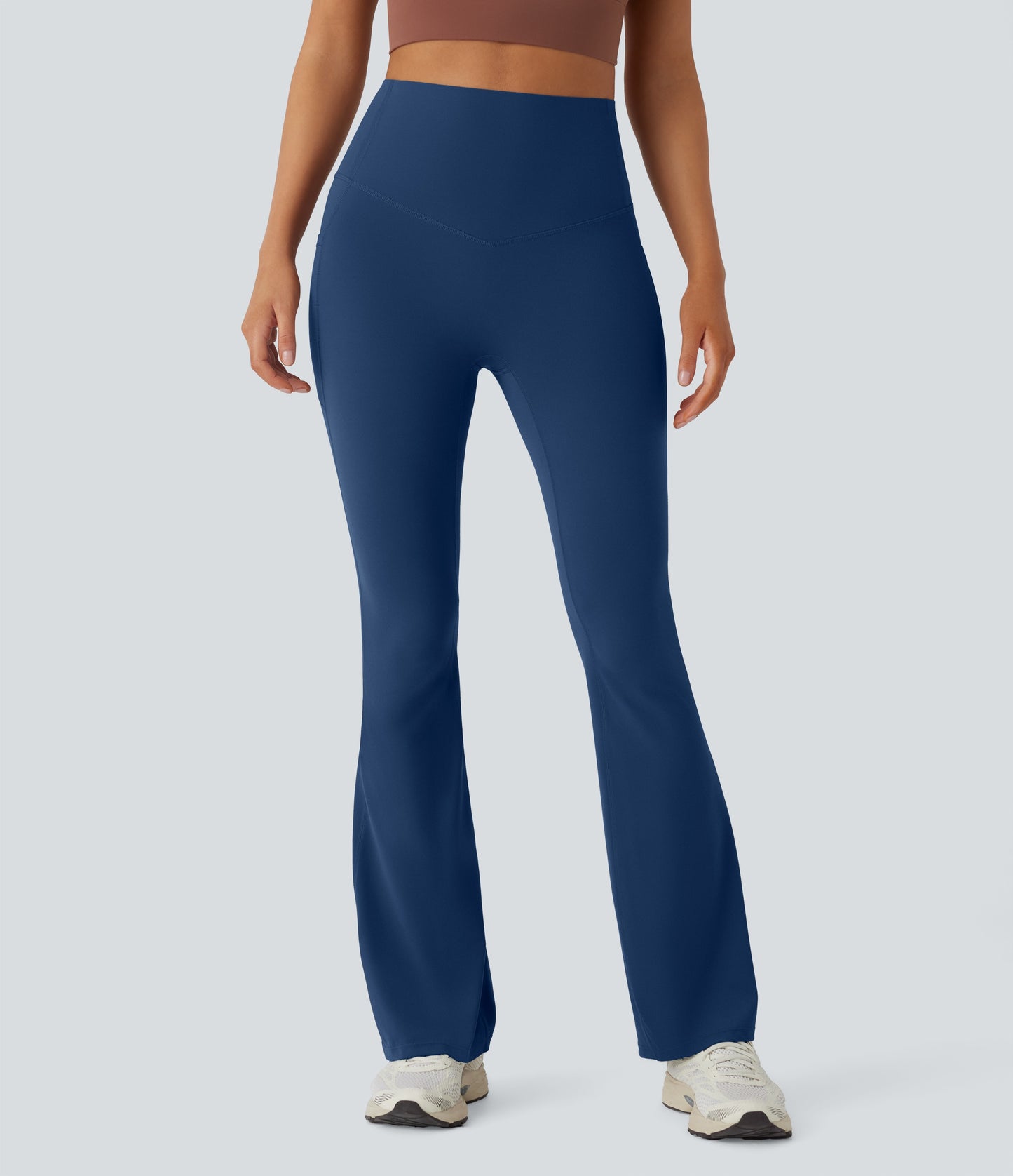 Mixio Ultra Sculpt High-Waisted Tummy Control Side Pocket Shaping Yoga Slight Flare Leggings(New And Limited)
