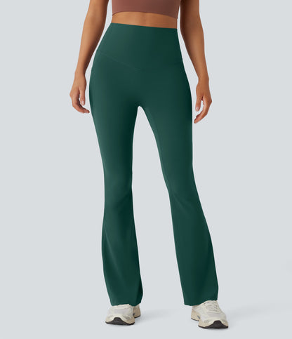 Mixio Ultra Sculpt High-Waisted Tummy Control Side Pocket Shaping Yoga Slight Flare Leggings(New And Limited)