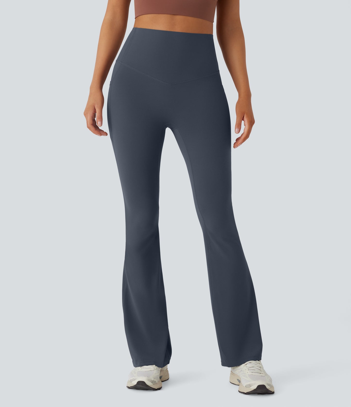 Mixio Ultra Sculpt High-Waisted Tummy Control Side Pocket Shaping Yoga Slight Flare Leggings(New And Limited)