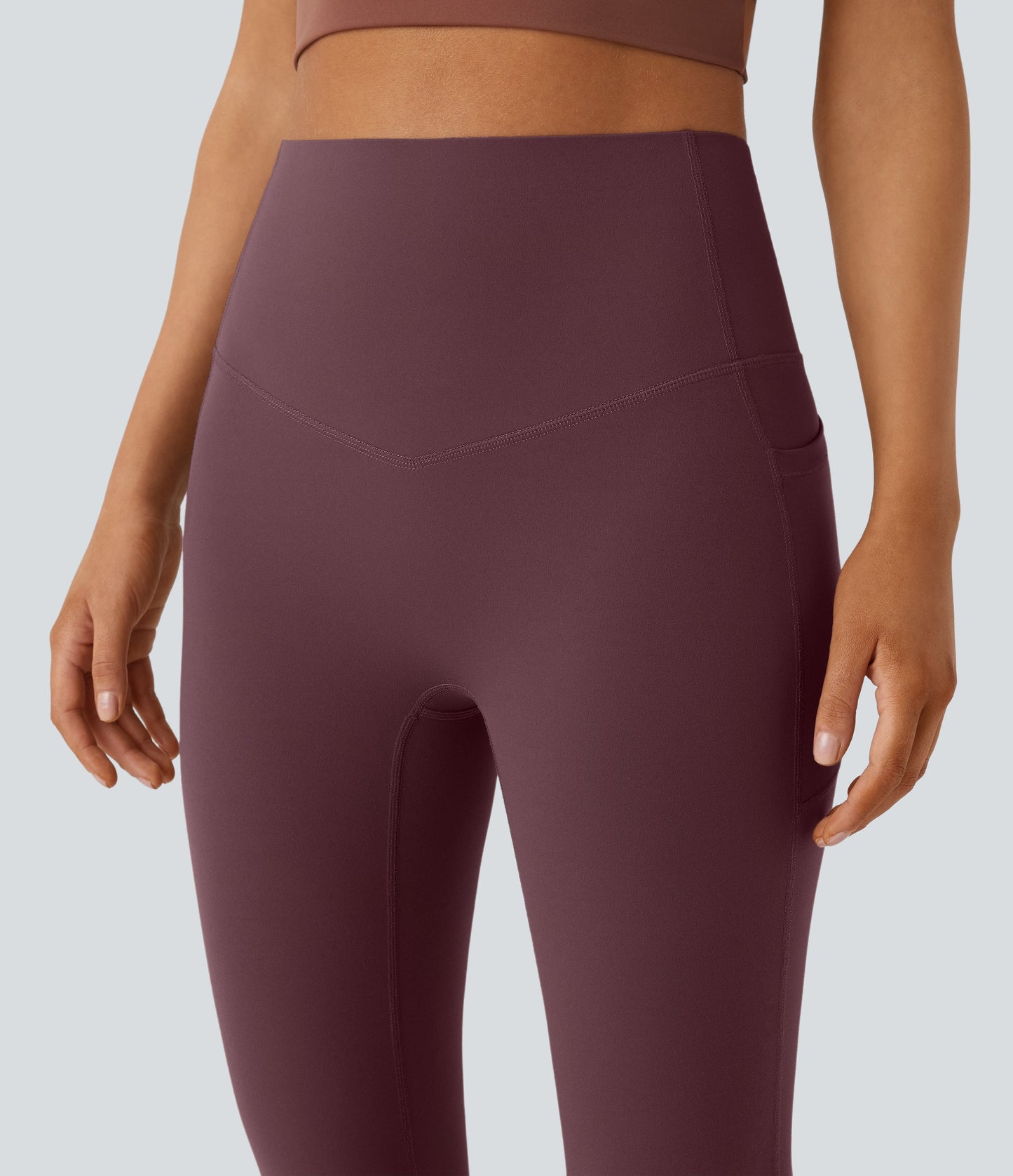 Mixio Ultra Sculpt High-Waisted Tummy Control Side Pocket Shaping Yoga Slight Flare Leggings(New And Limited)