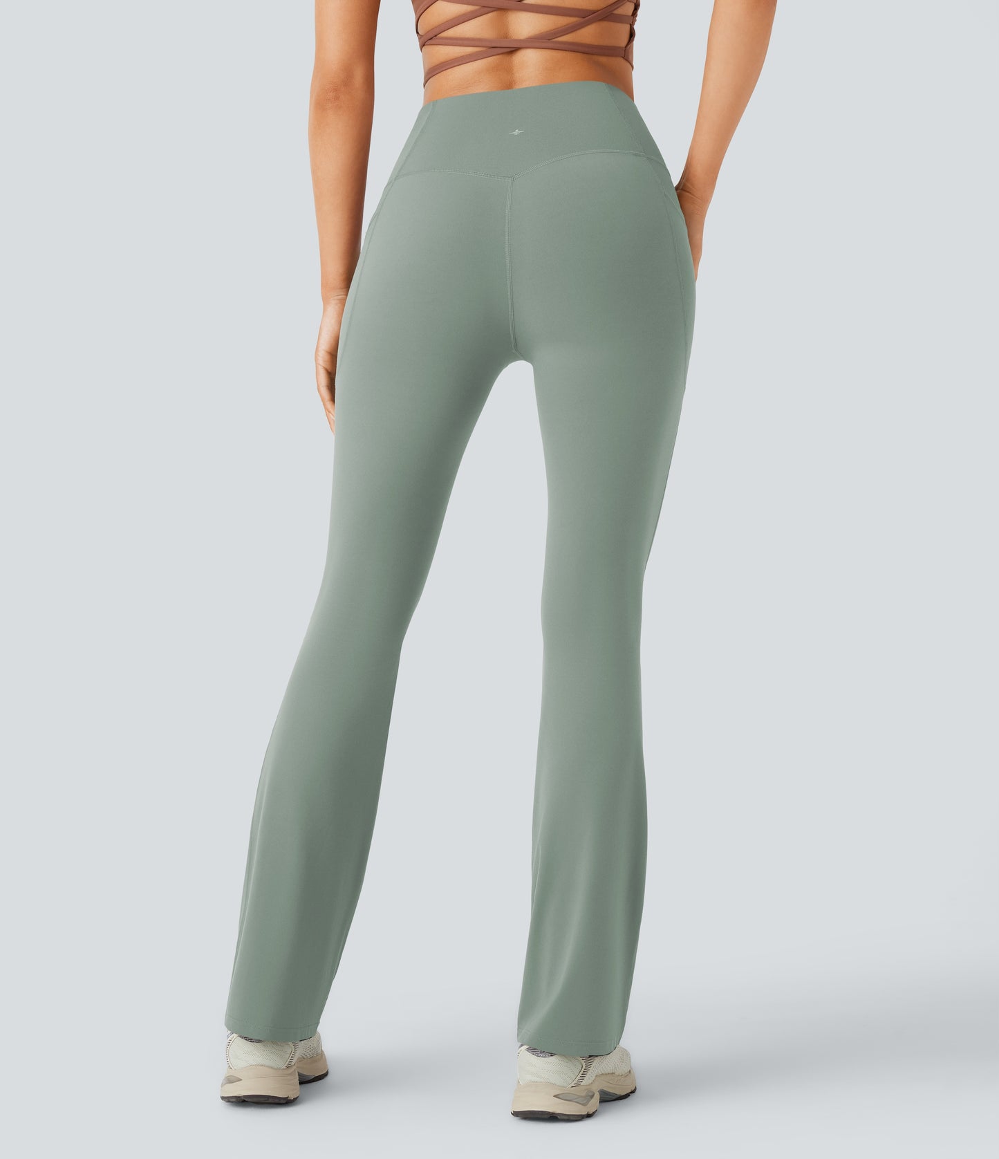 Mixio Ultra Sculpt High-Waisted Tummy Control Side Pocket Shaping Yoga Slight Flare Leggings(New And Limited)