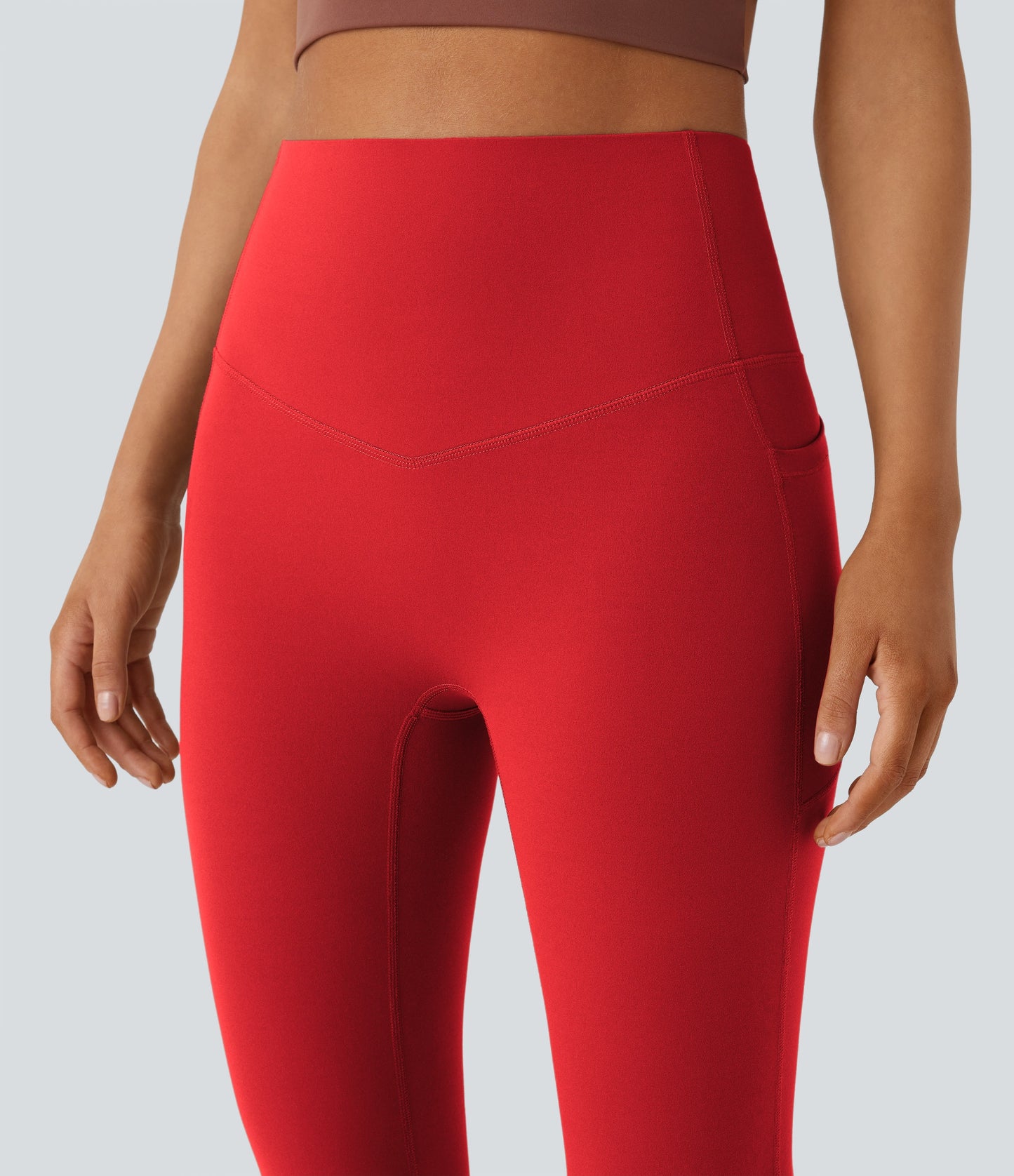 Mixio Ultra Sculpt High-Waisted Tummy Control Side Pocket Shaping Yoga Slight Flare Leggings(New And Limited)