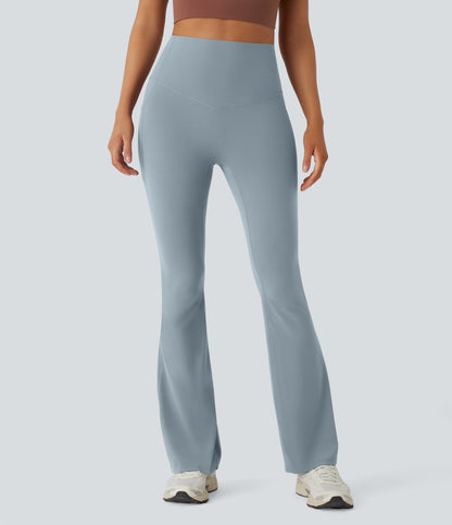 Mixio Ultra Sculpt High-Waisted Tummy Control Side Pocket Shaping Yoga Slight Flare Leggings(New And Limited)