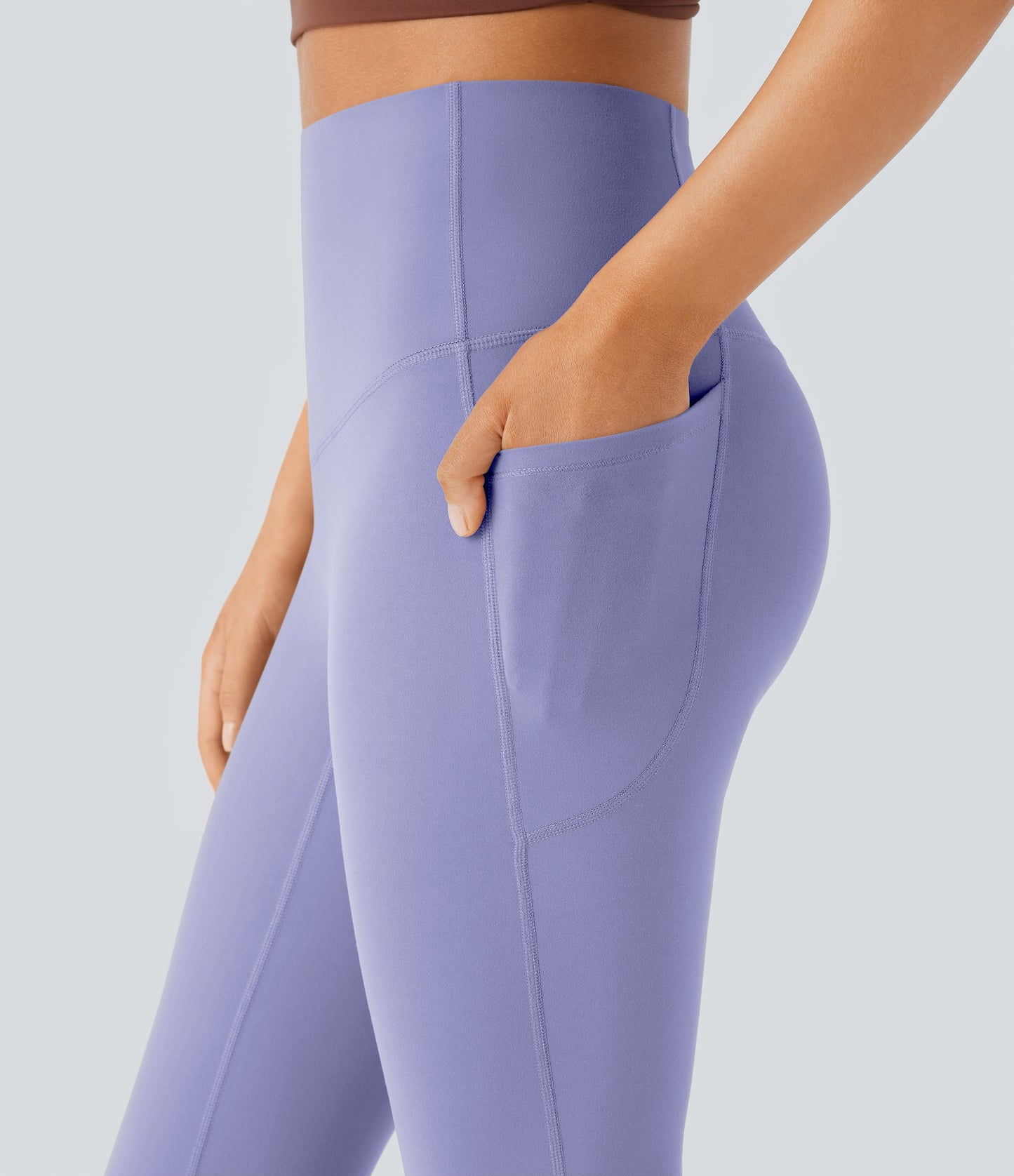 Mixio Ultra Sculpt High-Waisted Tummy Control Side Pocket Shaping Yoga Slight Flare Leggings(New And Limited)