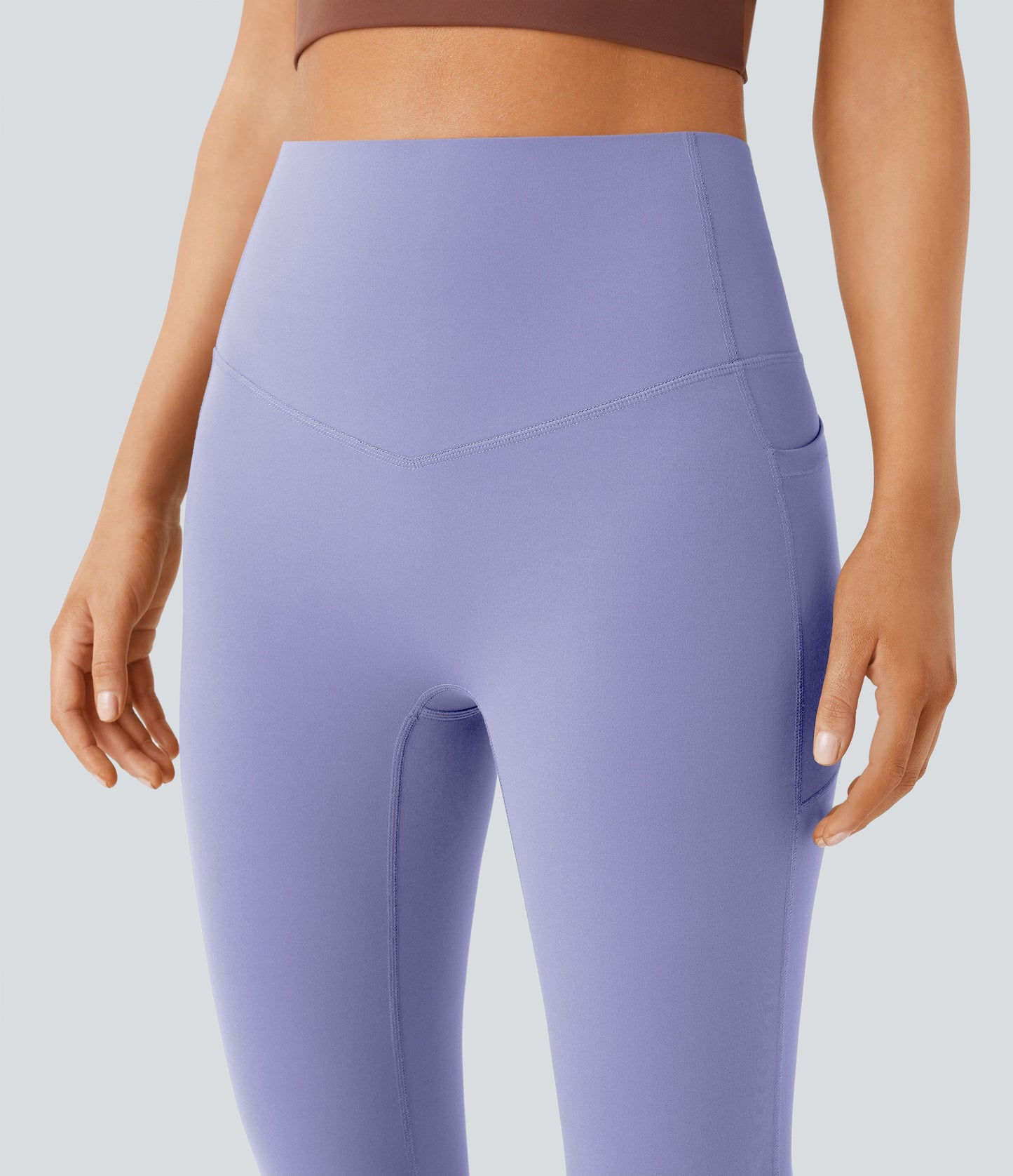 Mixio Ultra Sculpt High-Waisted Tummy Control Side Pocket Shaping Yoga Slight Flare Leggings(New And Limited)